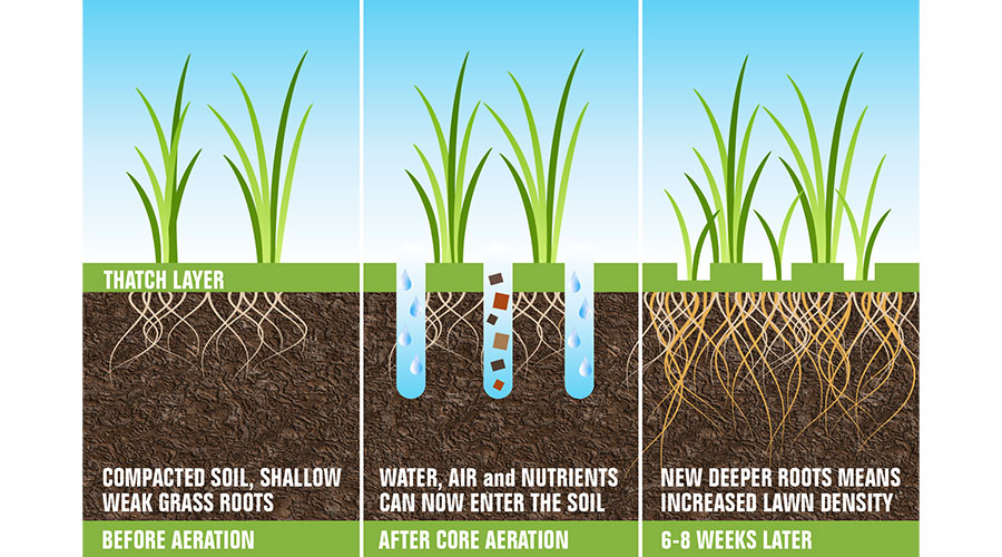 before after and later graphic of aeration syracuse ny